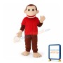 Happy Monkey in Red Shirts Mascot Adult Costume