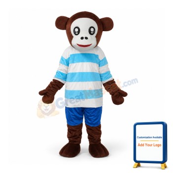 Leisure Version Mr.Jump Monkey Mascot Adult Costume