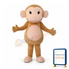 Little Brown Monkey Mascot Adult Costume