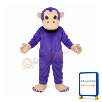 Purple Gorilla Mascot Adult Costume