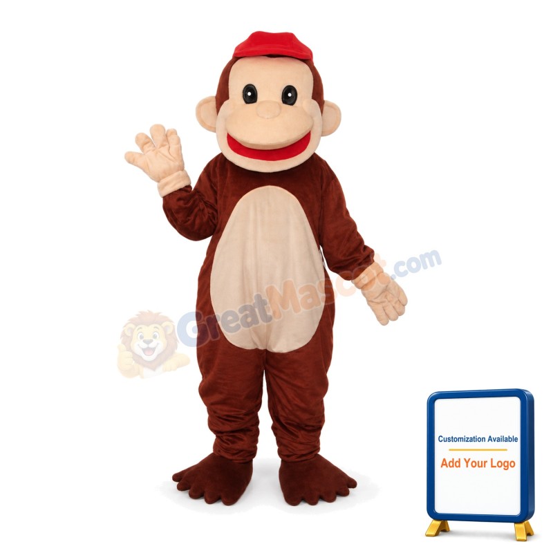 Revised Happy Monkey Mascot Adult Costume