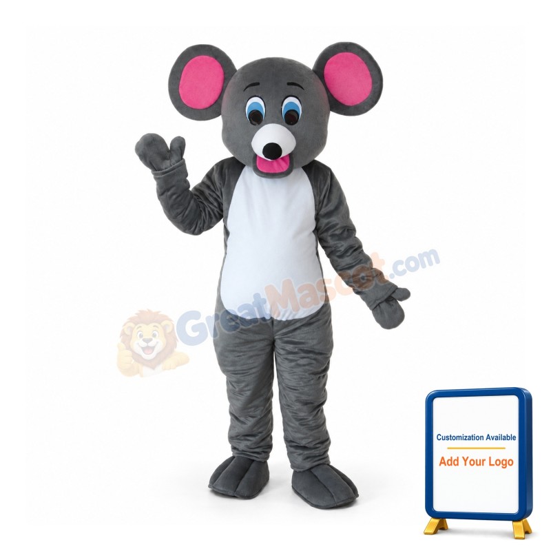 Little Grey Mouse Mascot Adult Costume