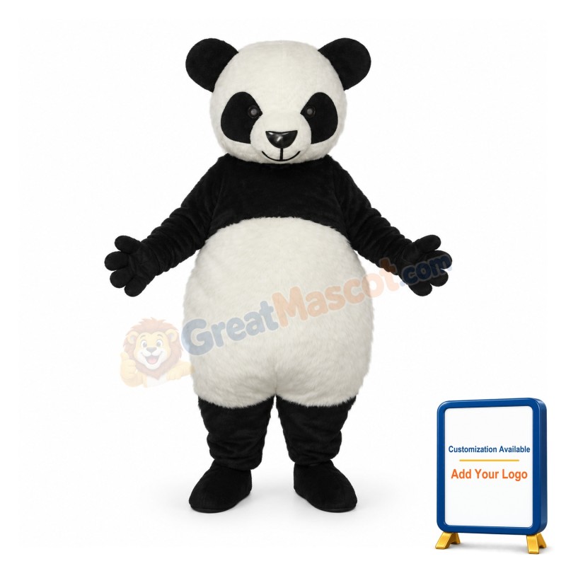 7th Version of The Giant Panda Mascot Adult Costume