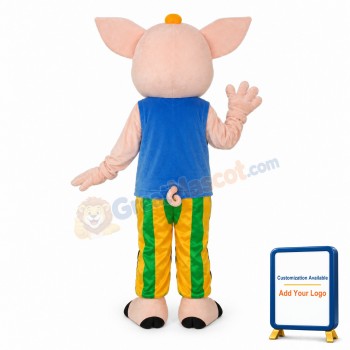 Cocoa Male Pig Mascot Adult Costume