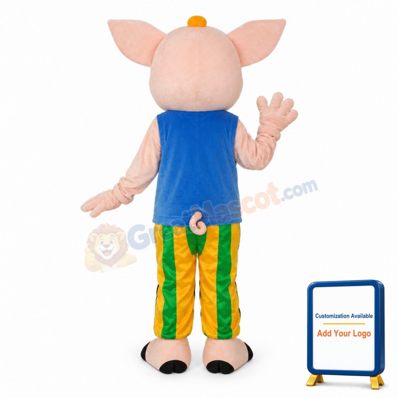 Cocoa Male Pig Mascot Adult Costume