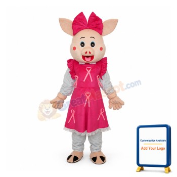 Cute Plump Pig Mascot Adult Costume