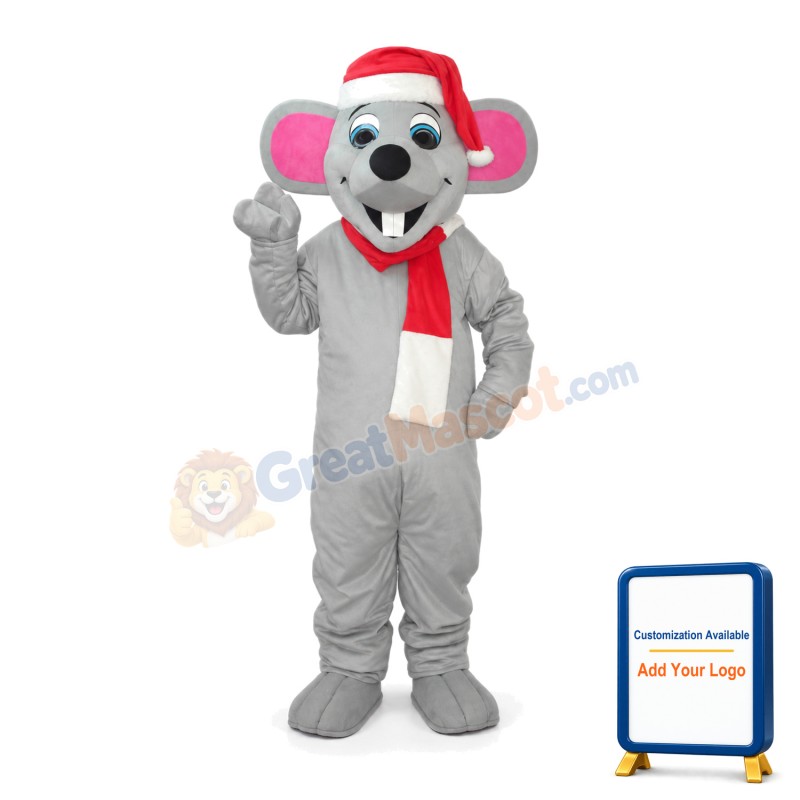 Christmas Mouse Mascot Adult Costume
