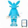 Blue Rabbit in Padded Coat Mascot Adult Costume