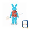 Blue Rabbit in Red Vest Mascot Adult Costume