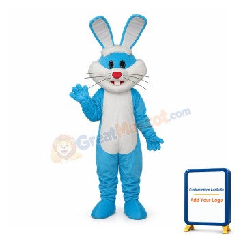 Blue Rabbit Mascot Adult Costume Free Shipping