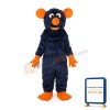 Dark Blue Big Tooth Black Plush Moust Adult Mascot Costume