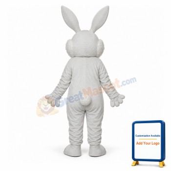 Pink Ears Rabbit Mascot Adult Costume