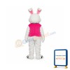 Pink Vest Rabbit Mascot Adult Costume