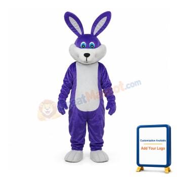 Purple Rabbit Mascot Adult Costume