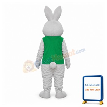 Rabbit with Green Vest Mascot Adult Costume