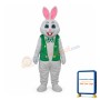 Rabbit with Green Vest Mascot Adult Costume