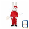 Red Overall Rabbit Mascot Adult Costume