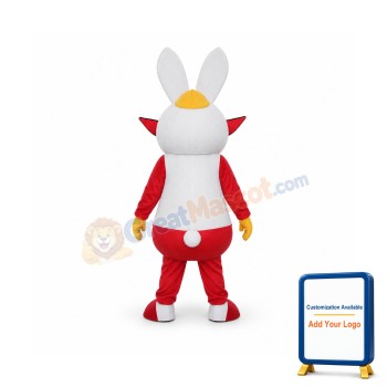 Yellow Hat Rabbit Mascot Adult Costume