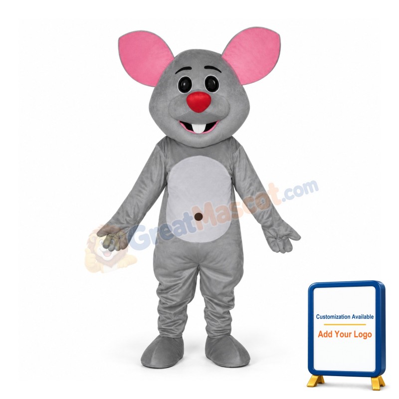Grey mouse adult Mascot Costume