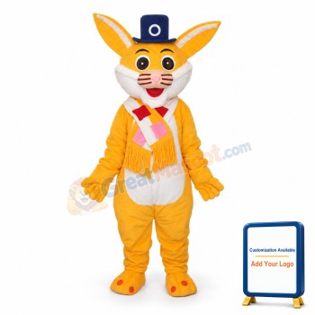 Yellow Rabbit Mascot Adult Costume Free Shipping
