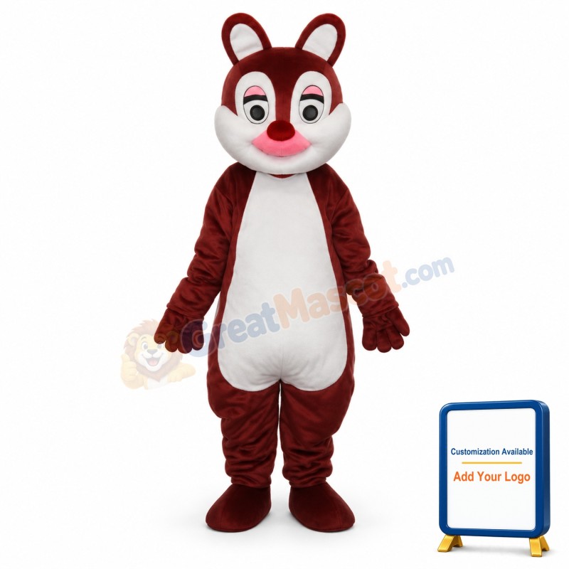 Pink Nose Squirrels Mascot Adult Costume
