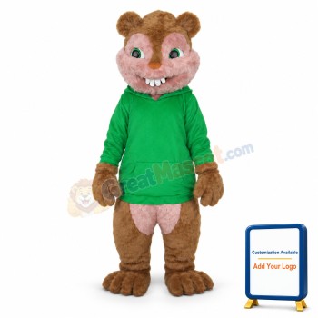 Theodore Chipmunk Mascot Adult Costume
