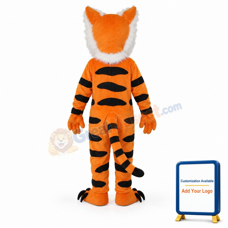 Long Beard Tiger Mascot Adult Costume