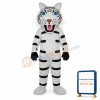Black and White Tiger Mascot Adult Costume