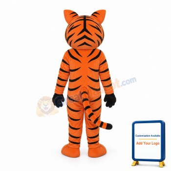 Red Brown Tiger Mascot Adult Costume