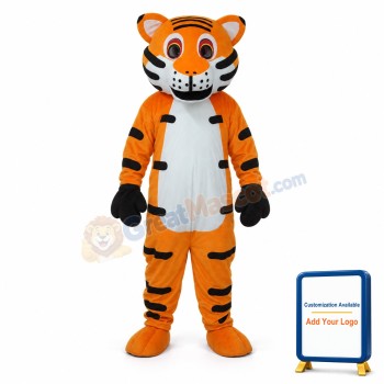 Orange Tiger Mascot Adult Costume