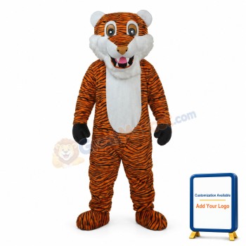 Reddish Brown Stripe Tiger Adult Mascot Costume