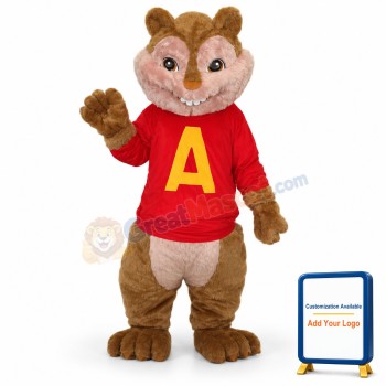Alvin Chipmunk Mascot Adult Costume Free Shipping