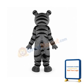 Small Gray Tiger Mascot Adult Costume