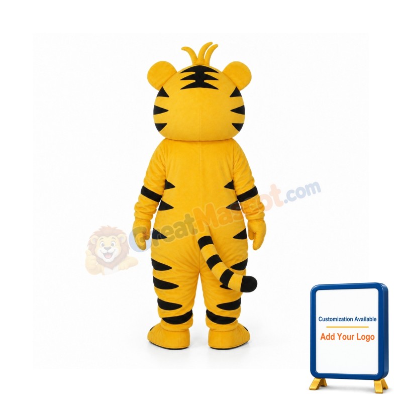 Small Yellow Tiger Mascot Adult Costume