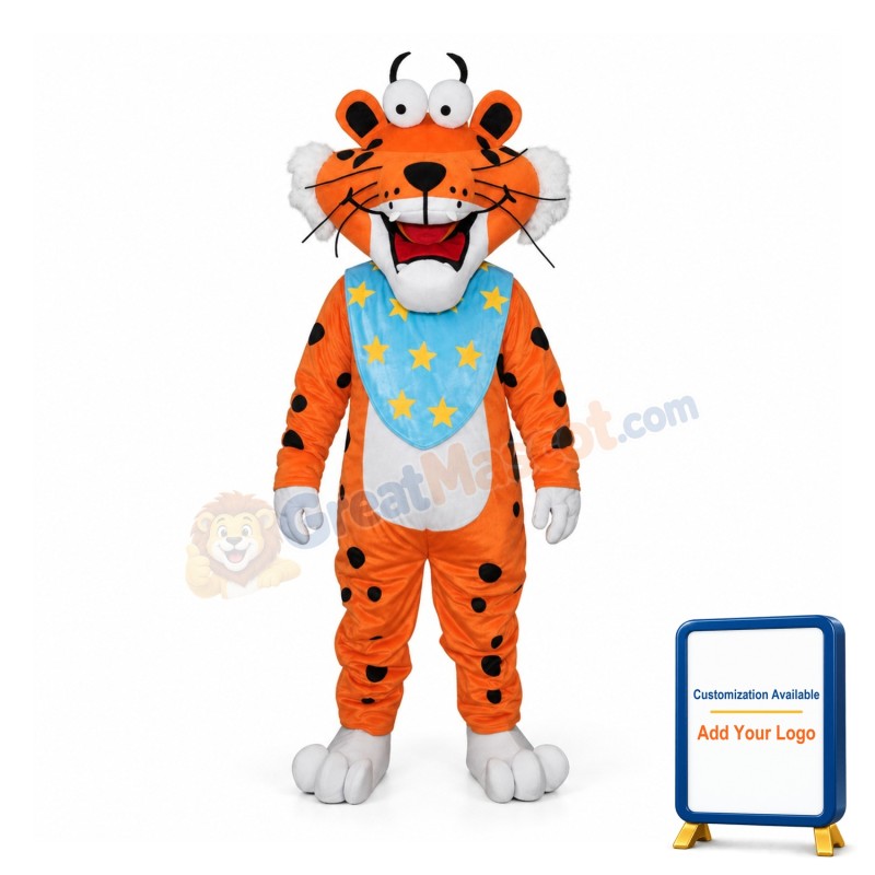 Spotted Funny Tiger Adult mascot costume