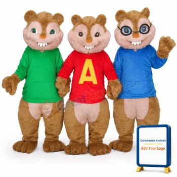 Theodore Chipmunk Mascot Adult Costume