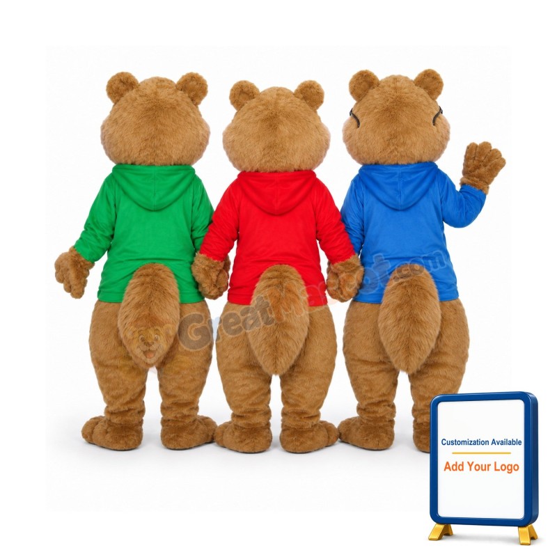 Theodore Chipmunk Mascot Adult Costume