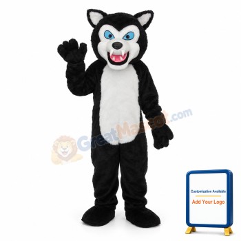 Black Wolf Adult Mascot Costume