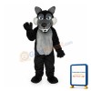 Long Wool Big Black Wolf Mascot Adult Costume Free Shipping