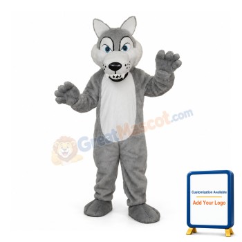 Long-haired wolf Mascot Adult Costume