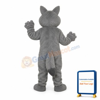 Long-haired wolf Mascot Adult Costume