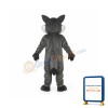 Short-haired Wolf Mascot Adult Costume