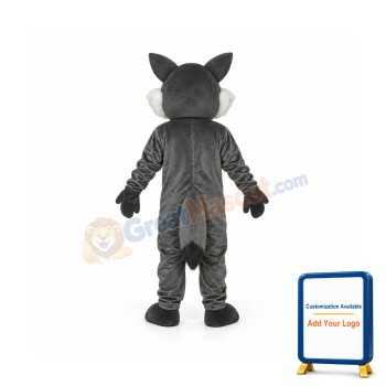 Short-haired Wolf Mascot Adult Costume
