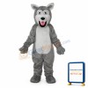 Small Long-haired Gray Wolf Mascot Adult Costume Free Shipping