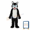Thin Teeth Long-haired Black Wolf Mascot Adult Costume Free Shipping