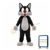 White Mouth Wolf Mascot Adult Costume Free Shipping