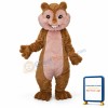 Long Wool Yellow Squirrel Mascot Adult Costume