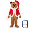 Brown Christmas Bear Mascot Adult Costume