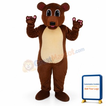 Golden Brown Bear Mascot Adult Costume