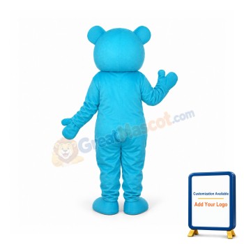 Happy Blue Bear Mascot Adult Costume